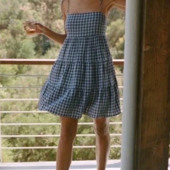 Abercrombie & Fitch Tie-Strap Tiered Mini Dress - Picture 6 of 6